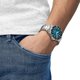 Tissot Seastar 1000 Powermatic 80 fém szíjas türkiz számlapos karóra T1208071109100