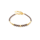 Coeur de Lion Csillámló gyöngyök arany-barna karkötő 4312/30-1100