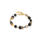 Coeur de Lion  GeoCUBE ónix fekete-arany karkötő 4018/30-1316