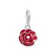 Thomas Sabo Piros rózsa tűzzománc ezüst charm 2093-007-10