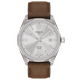 Tissot PRC 100 Solar fehér számlapos barna bőrszíjas férfi karóra T1514221603100