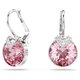 Swarovski Bella V csepp alakú fülbevaló rózsaszín kristállyal 5734235