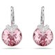 Swarovski Bella V csepp alakú fülbevaló rózsaszín kristállyal 5734235