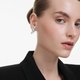 Swarovski Matrix csomó ezüst színű fülbevaló 5727040