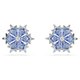 Swarovski Magic ezüst színű hópehely fülbevaló kék kristállyal 5734242