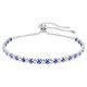 Swarovski Matrix ezüst színű sliding karkötő kék kristállyal 5725854