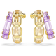 Swarovski Millenia arany színű fülbevaló lila és sárga kristállyal 5725757