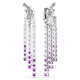 Swarovski Matrix ezüst színű klipsz lila és áttetsző kristályokkal 5705831