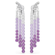 Swarovski Matrix ezüst színű klipsz lila és áttetsző kristályokkal 5705831
