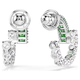 Swarovski Matrix ezüst színű fülbevaló zöld kristállyal 5732264