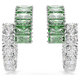 Swarovski Matrix ezüst színű fülbevaló zöld kristállyal 5732264
