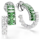 Swarovski Matrix ezüst színű fülbevaló zöld kristállyal 5732264