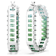 Swarovski Matrix nyolcszög ezüst színű fülbevaló zöld kristályokkal 5705787