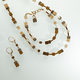 Coeur de Lion GeoCUBE iconic pearl mocha mousse ékszer szett CDL010