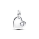 Pandora ékszer Gravírozható szív Április függő ezüst charm 794295C04