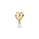 Pandora ékszer Shine szív charm szintetikus gyönggyel 764138C01