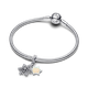 Pandora ékszer Hópehely dupla függő ezüst charm 794142C01