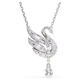 Swarovski Ezüst színű hattyú nyaklánc függő kristállyal 5723387
