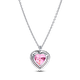 Pandora ékszer Rózsaszín glóriás szív ezüst nyakláncon 394414C01-45