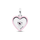 Pandora ékszer Sugárzó rózsaszín szív ezüst függő charm 794409C01