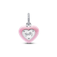 Pandora ékszer Pink kerámia szív ezüst charm 794424C01