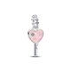 Pandora ékszer Opálos szív kulcs ezüst charm 794427C01