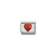 Nomination Piros opál szív arany keretben charm 030501-08