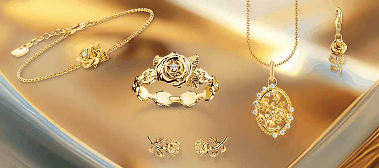 Thomas Sabo aranyozott romantikus rózsák