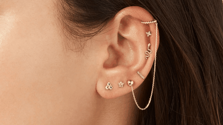 Jackie Gold arany piercing és fülbevaló