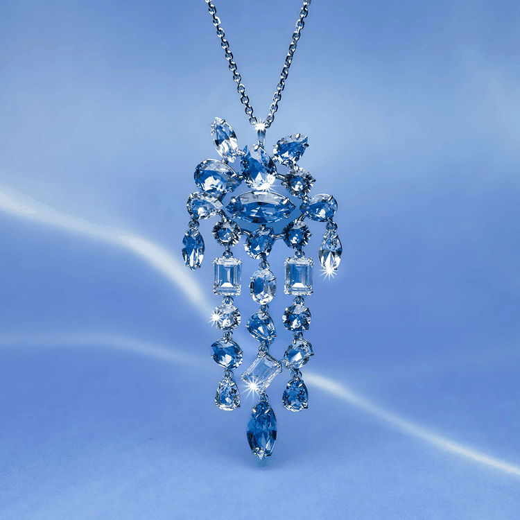 Swarovski Gema nyaklánc kék kristályokkal