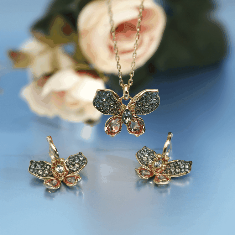 Swarovski Idyllia arany színű pillagós nyaklánc