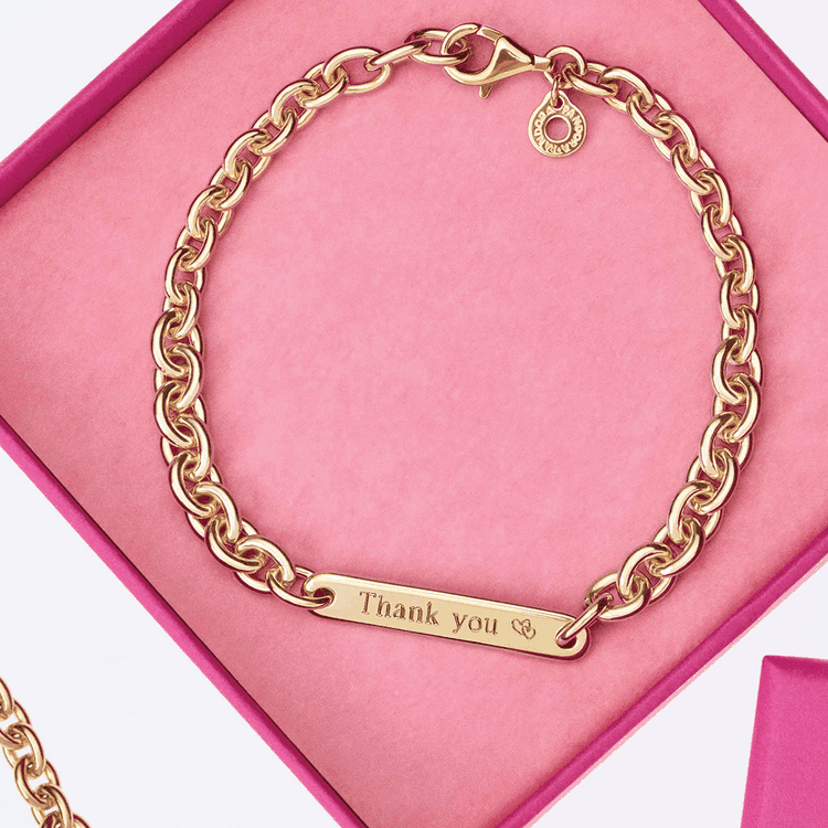 Pandora ékszer Shine karkötő gravírozható lappal