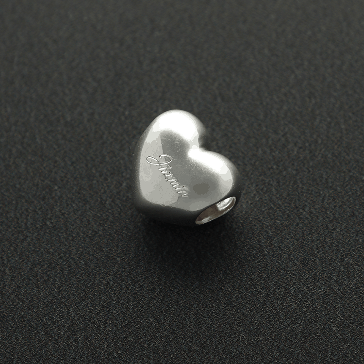 Pandora ékszer Gravírozható szív Január ezüst charm