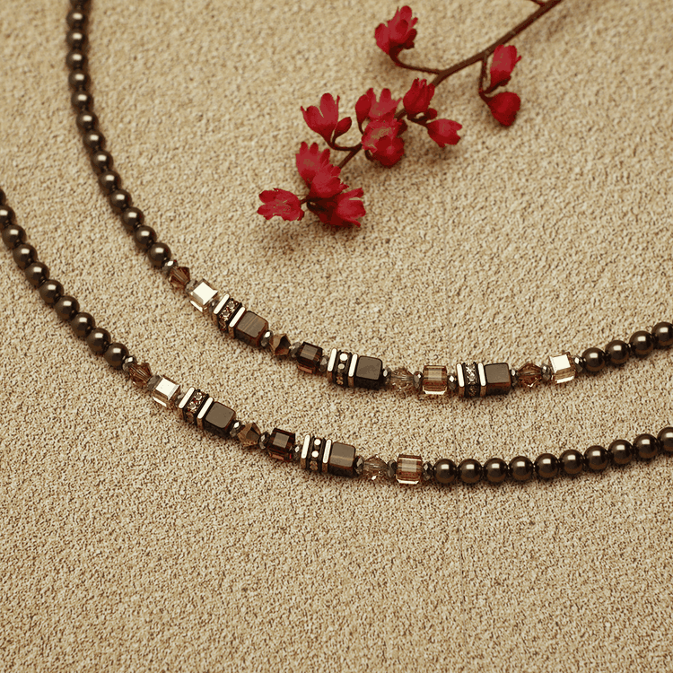 Coeur de Lion Princess earth glow rose-barna színű nyaklánc Coeur de Lion Princess glow rose-barna nyaklánc