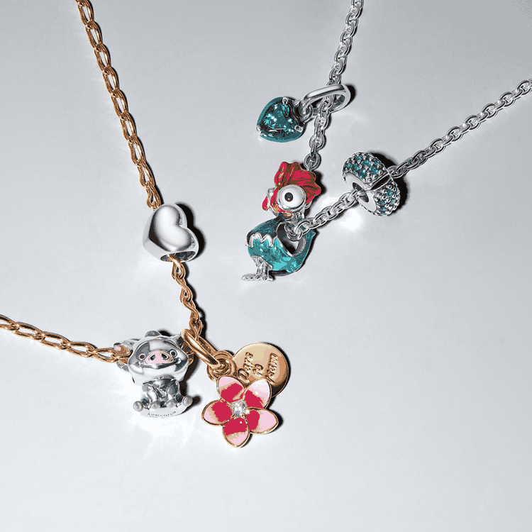 Pandora Disney nyakláncok mesés gyereknapi ajándék Pandora Disney nyakláncok Ariel, Moana és más kedves karakterekkel, játékos gyereknapi ajándékként