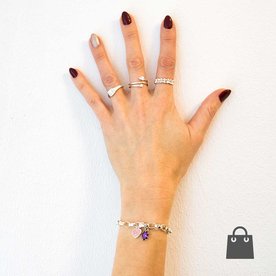 Thomas Sabo karkötő charmokkal és gyűrűkkel - szett