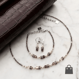 Coeur de Lion Mini cubes mocha mousse ékszer szett - szett