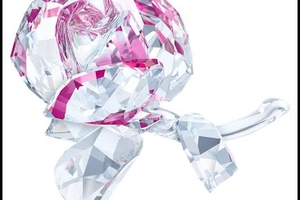 Nyíló rózsa swarovski dísz