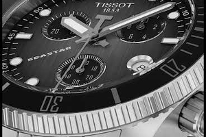 Seastar 1000 fekete számlapos quartz chronograph búváróra