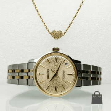 Seiko Presage gyémántos női óra Nomination karkötővel - szett