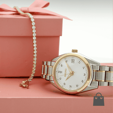 Seiko női óra gyémánttal Nomination karkötővel - szett