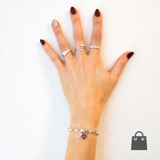 Thomas Sabo karkötő charmokkal és gyűrűkkel - szett