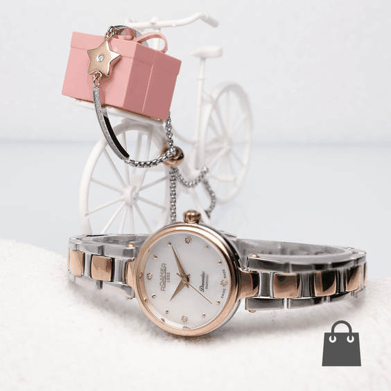 Gyémánttal díszített női Roamer óra  és Nomination karkötő - szett - Roamer