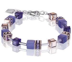 Coeur de Lion GeoCUBE lila rozé karkötő