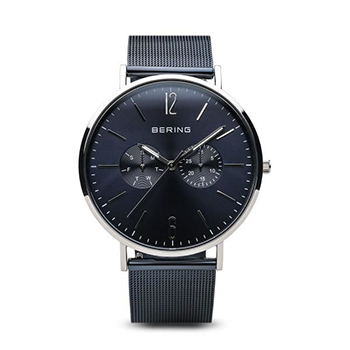 Bering Classic kék ezüst férfi karóra