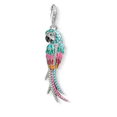 Thomas Sabo Papagáj tűzzománcos ezüst charm