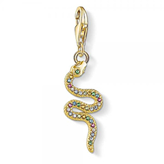 Thomas Sabo kígyó arany charm színes kövekkel