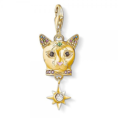 Thomas Sabo macskafej arany köves charm 