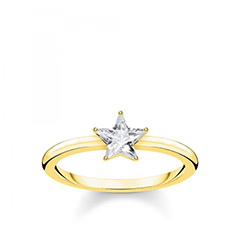 Thomas Sabo csillogó csillag arany gyűrű