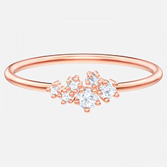 Swarovski holdfény rozé gyűrű